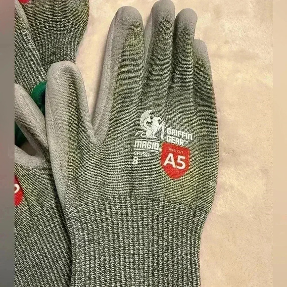 2 pair Magid Grip HOPE Level A5 ANSI Cut Resistant Work Gloves Polyurethane - Picture 5 of 5